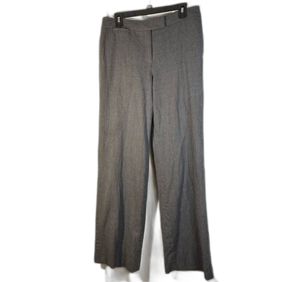 Talbots wool Gray Wide-Leg Trousers fully lined Made in Italy Size 12 - Picture 1 of 6